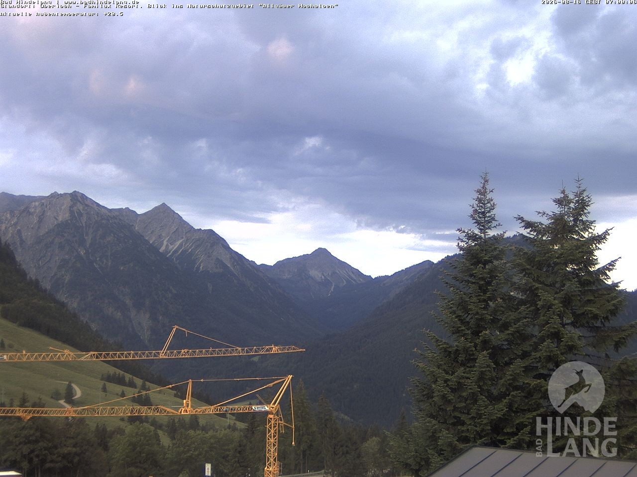 Archiv Foto Webcam Naturschutzgebiet "Allgäuer Hochalpen" vom Kinderhotel Oberjoch aus gesehen