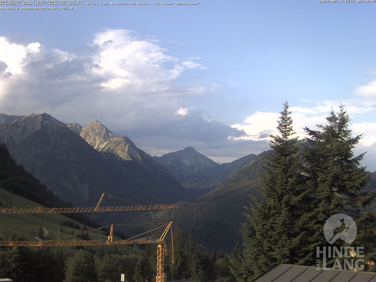 Archiv Foto Webcam Naturschutzgebiet "Allgäuer Hochalpen" vom Kinderhotel Oberjoch aus gesehen