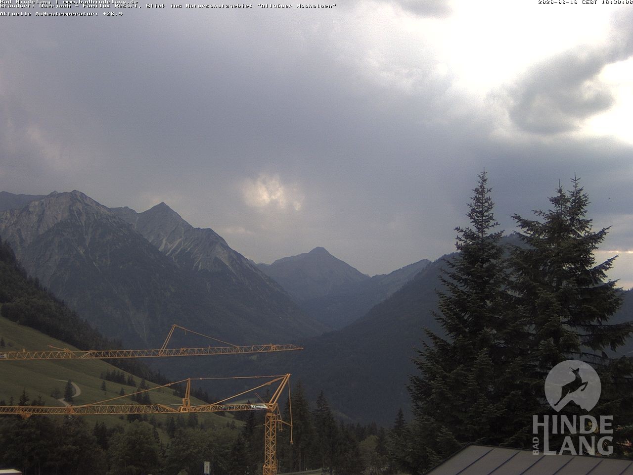 Archived image Webcam Kids hotel Oberjoch: view at the nature reseve "Allgäuer Hochalpen"