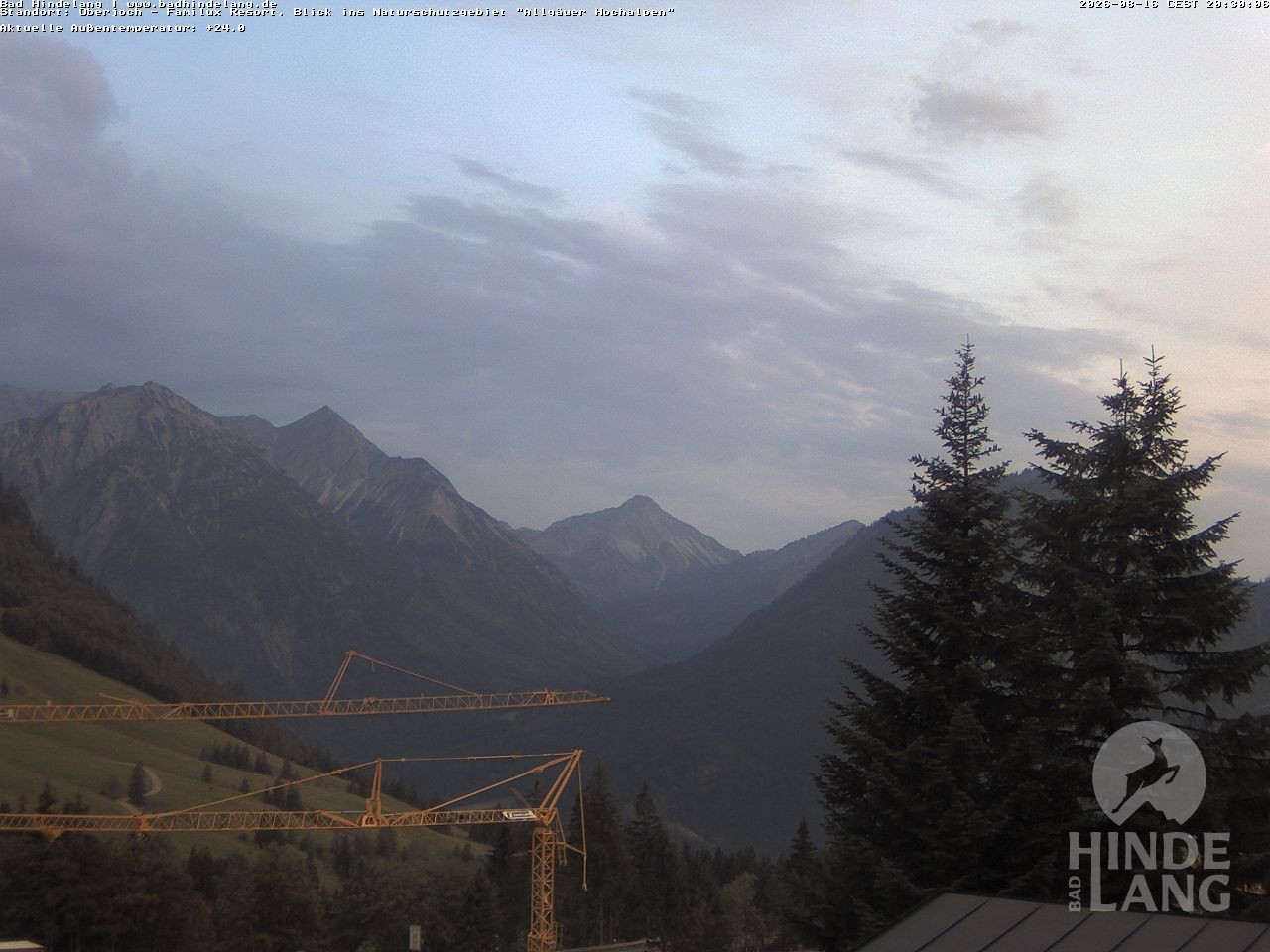 Archived image Webcam Kids hotel Oberjoch: view at the nature reseve "Allgäuer Hochalpen"