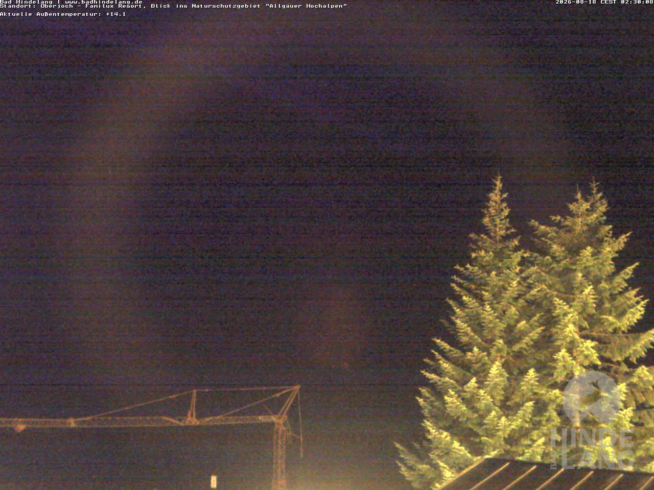 Archived image Webcam Kids hotel Oberjoch: view at the nature reseve "Allgäuer Hochalpen"