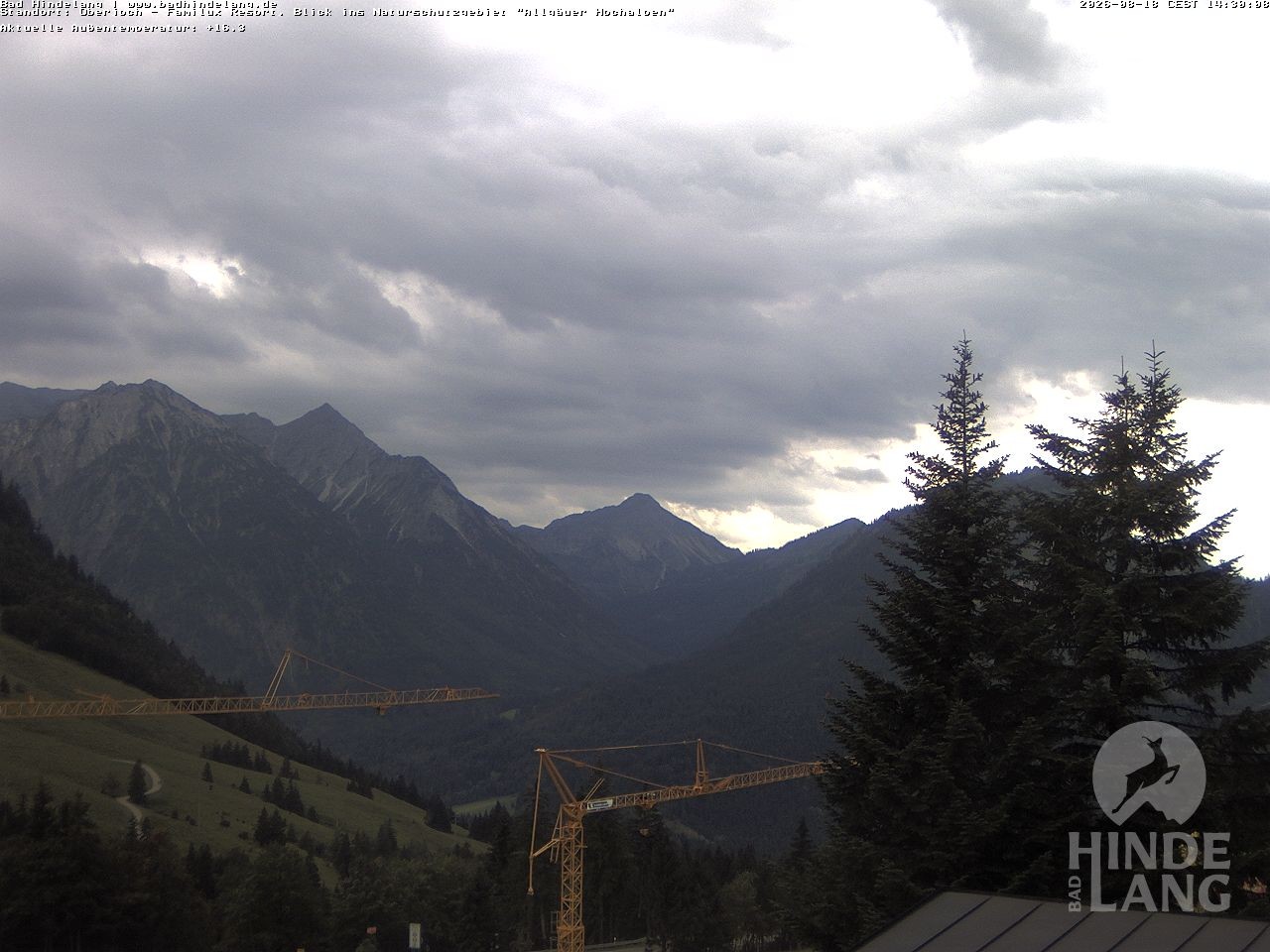 Archiv Foto Webcam Naturschutzgebiet "Allgäuer Hochalpen" vom Kinderhotel Oberjoch aus gesehen