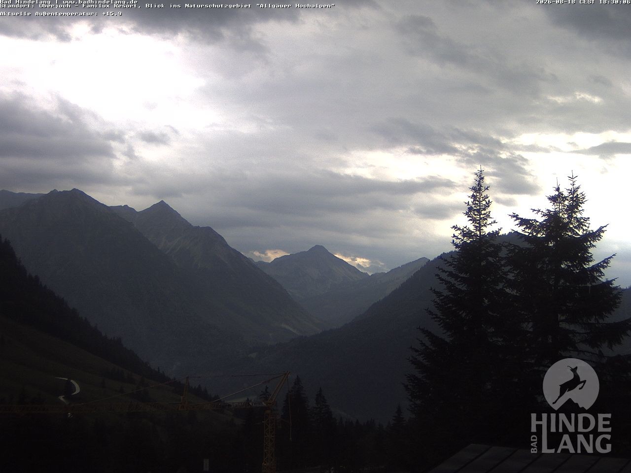 Archiv Foto Webcam Naturschutzgebiet "Allgäuer Hochalpen" vom Kinderhotel Oberjoch aus gesehen