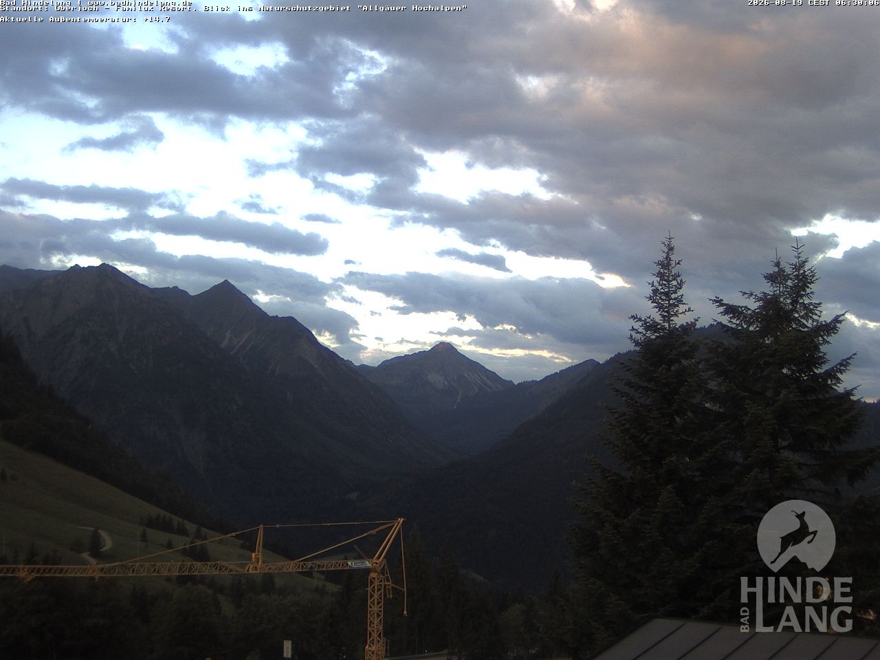 Archiv Foto Webcam Naturschutzgebiet "Allgäuer Hochalpen" vom Kinderhotel Oberjoch aus gesehen