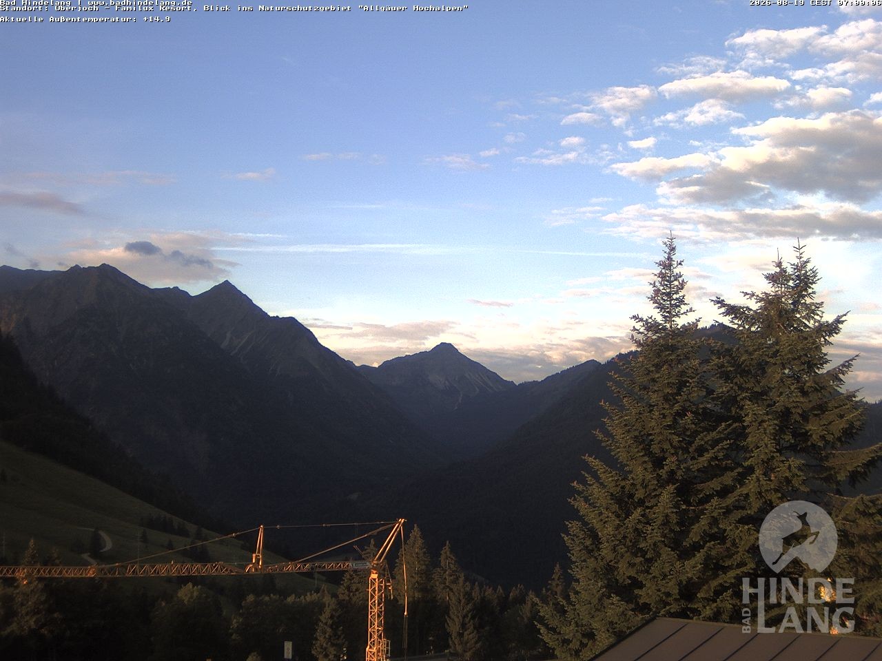 Archiv Foto Webcam Naturschutzgebiet "Allgäuer Hochalpen" vom Kinderhotel Oberjoch aus gesehen