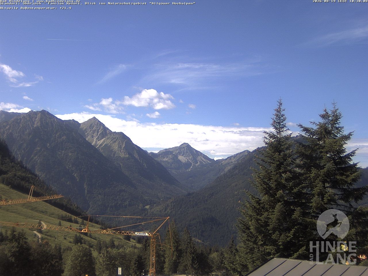 Archiv Foto Webcam Naturschutzgebiet "Allgäuer Hochalpen" vom Kinderhotel Oberjoch aus gesehen