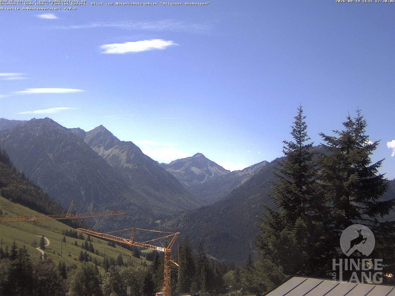 Archiv Foto Webcam Naturschutzgebiet "Allgäuer Hochalpen" vom Kinderhotel Oberjoch aus gesehen