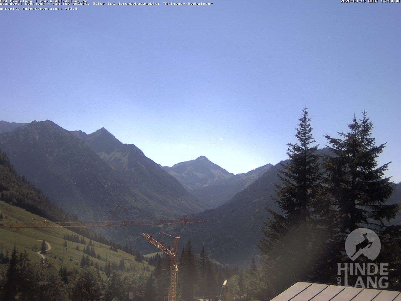 Archiv Foto Webcam Naturschutzgebiet "Allgäuer Hochalpen" vom Kinderhotel Oberjoch aus gesehen
