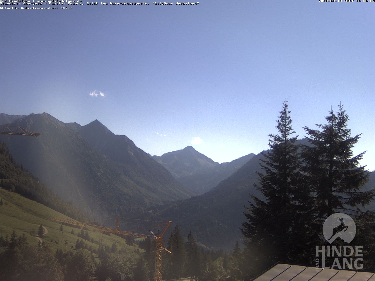 Archiv Foto Webcam Naturschutzgebiet "Allgäuer Hochalpen" vom Kinderhotel Oberjoch aus gesehen