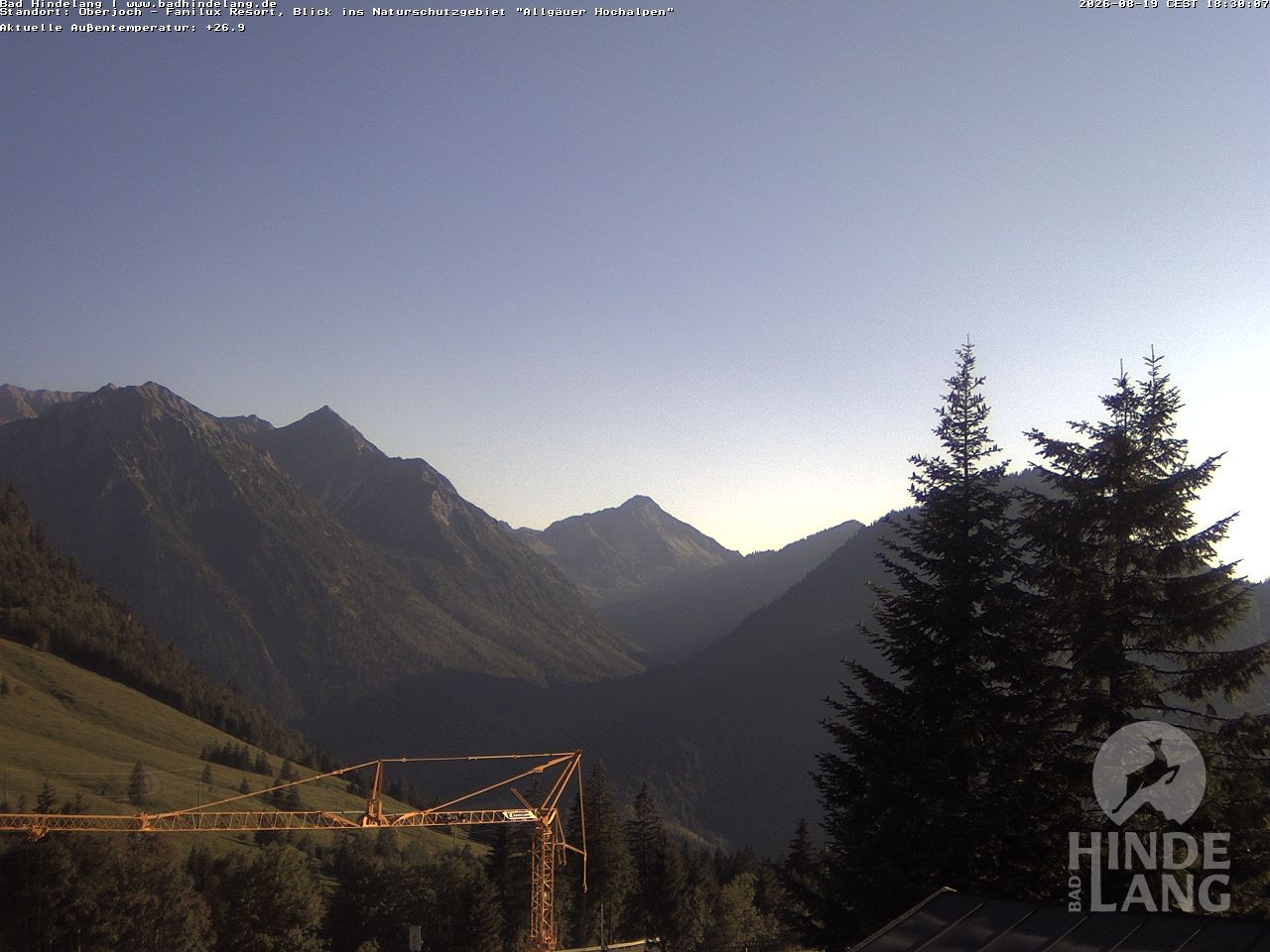 Archiv Foto Webcam Naturschutzgebiet "Allgäuer Hochalpen" vom Kinderhotel Oberjoch aus gesehen