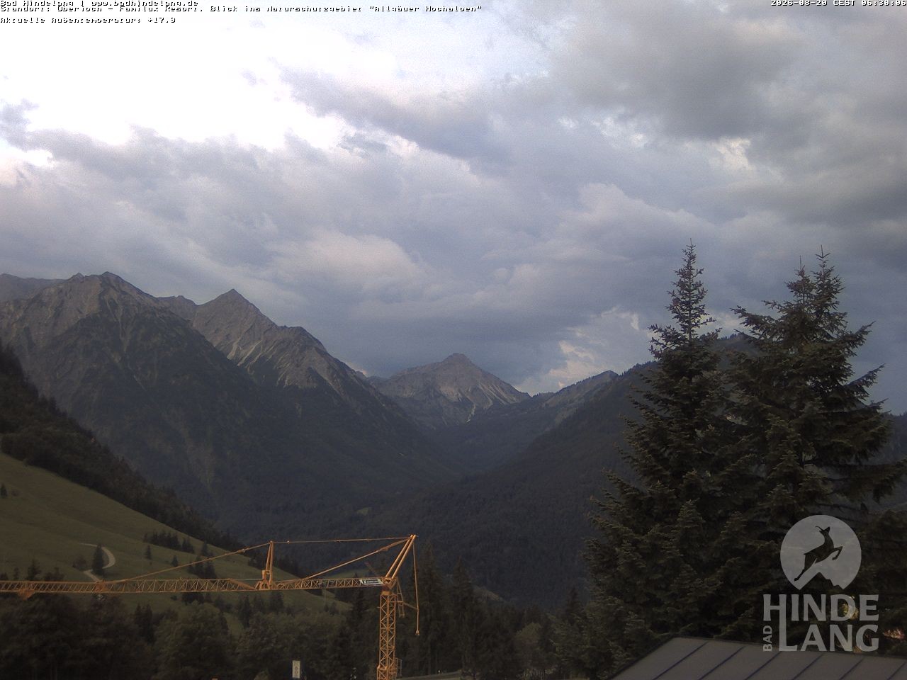 Archiv Foto Webcam Naturschutzgebiet "Allgäuer Hochalpen" vom Kinderhotel Oberjoch aus gesehen
