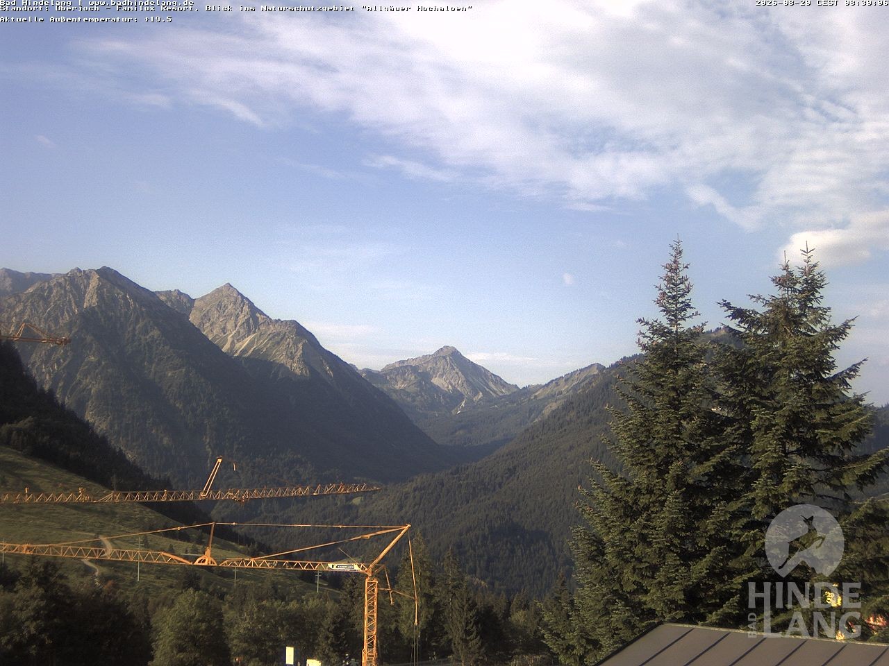 Archiv Foto Webcam Naturschutzgebiet "Allgäuer Hochalpen" vom Kinderhotel Oberjoch aus gesehen