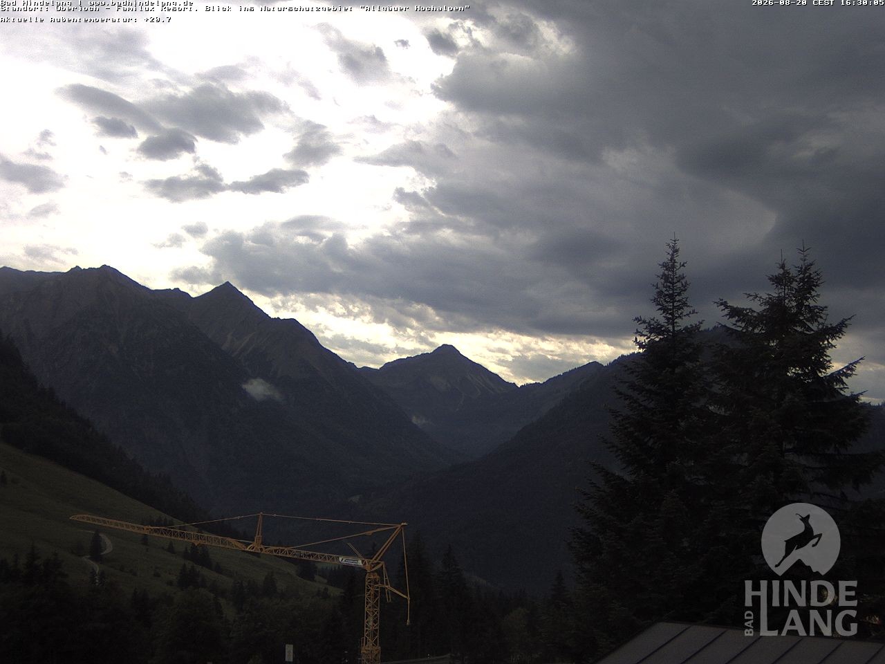Archiv Foto Webcam Naturschutzgebiet "Allgäuer Hochalpen" vom Kinderhotel Oberjoch aus gesehen