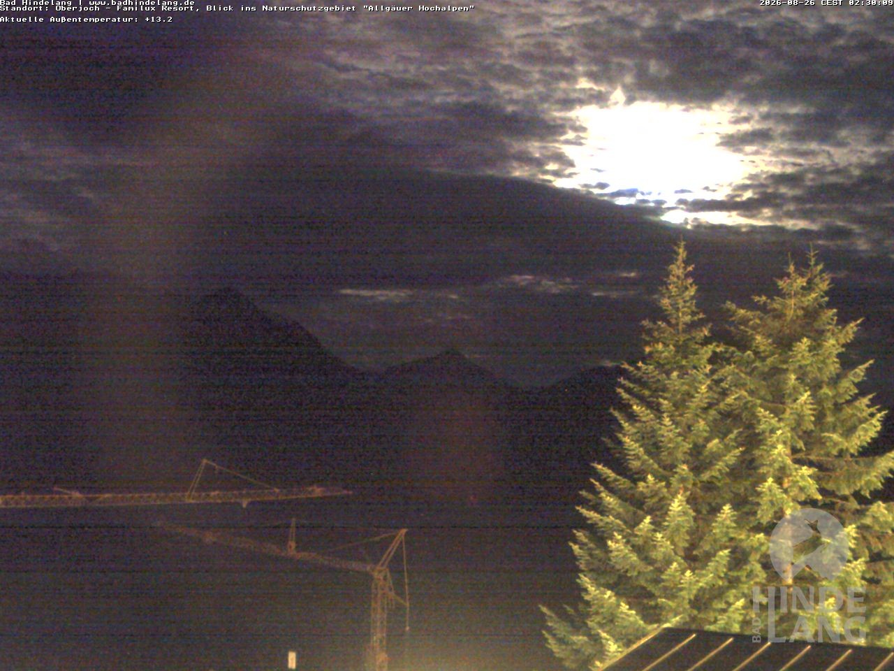 Archived image Webcam Kids hotel Oberjoch: view at the nature reseve "Allgäuer Hochalpen"