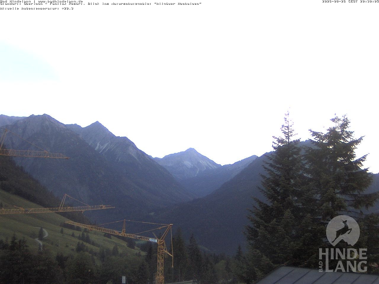Archived image Webcam Kids hotel Oberjoch: view at the nature reseve "Allgäuer Hochalpen"