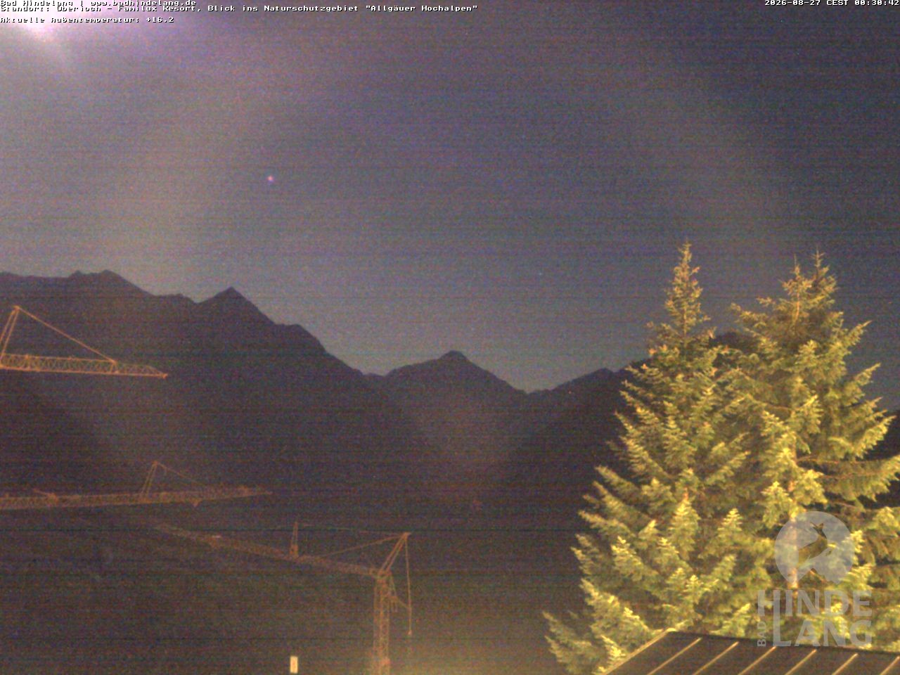 Archived image Webcam Kids hotel Oberjoch: view at the nature reseve "Allgäuer Hochalpen"