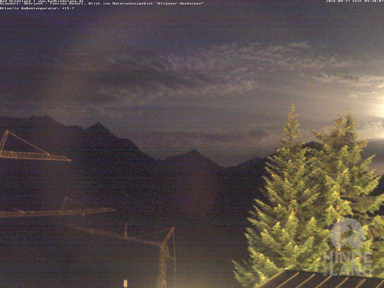 Archived image Webcam Kids hotel Oberjoch: view at the nature reseve "Allgäuer Hochalpen"