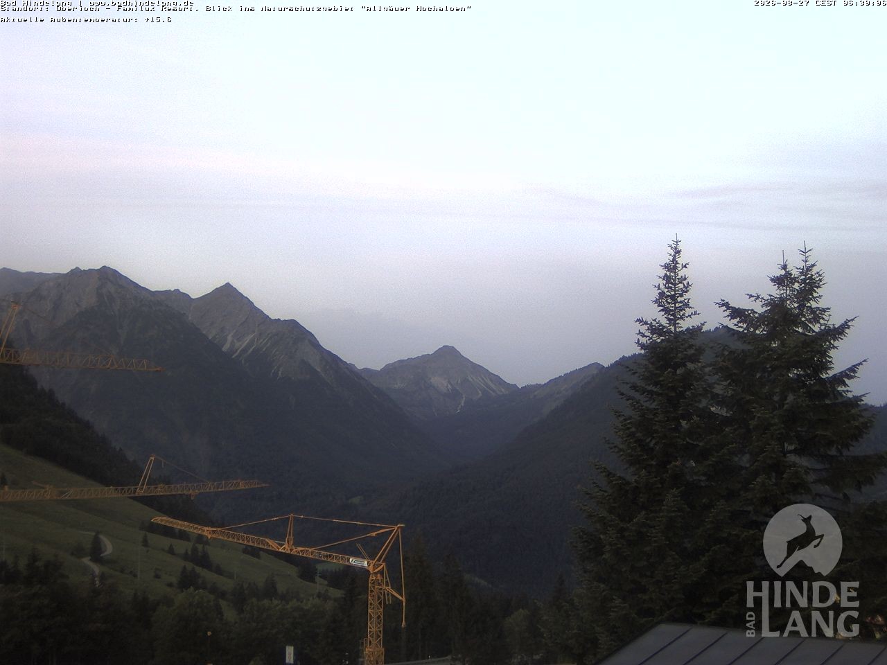 Archived image Webcam Kids hotel Oberjoch: view at the nature reseve "Allgäuer Hochalpen"