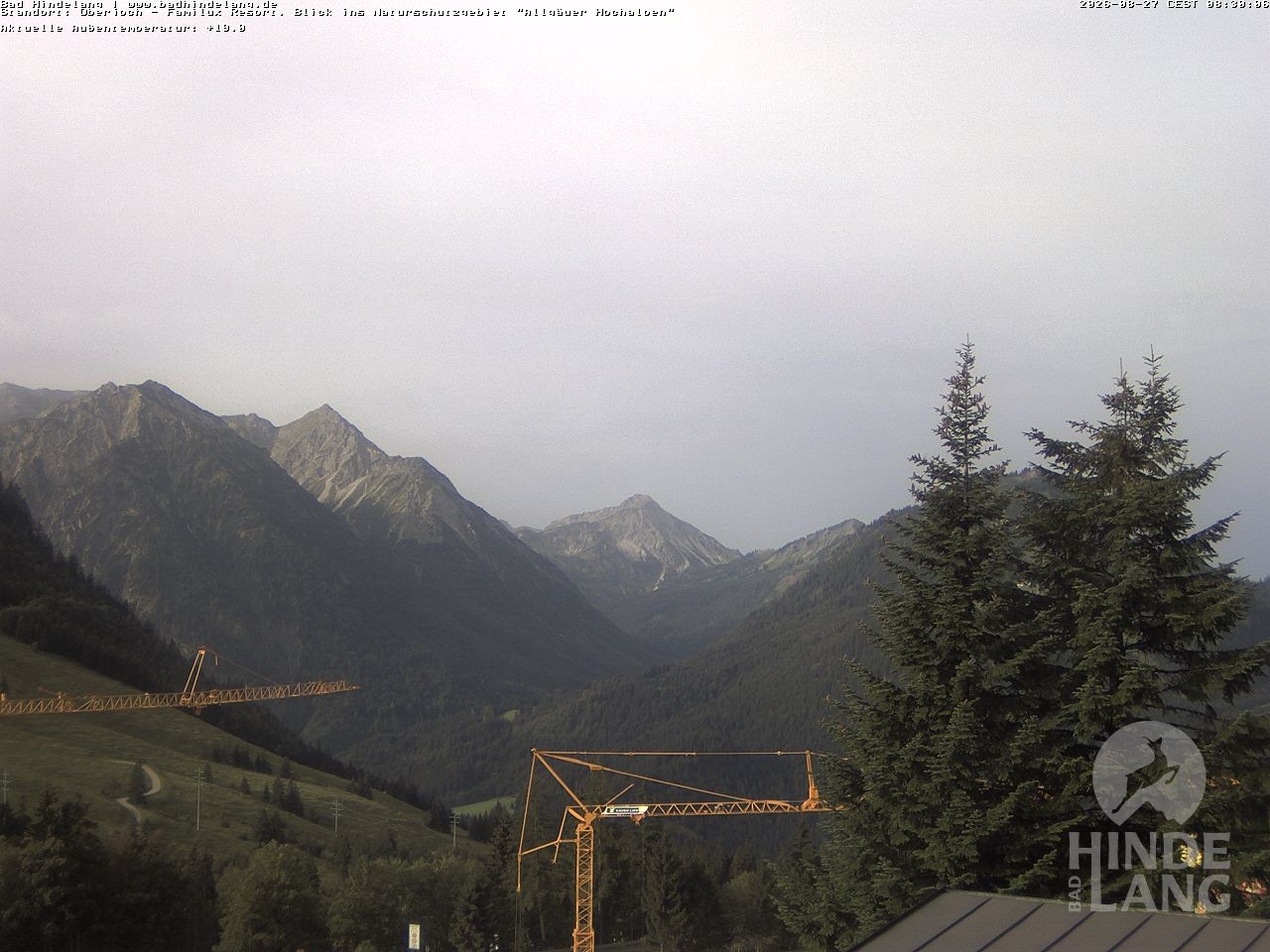 Archived image Webcam Kids hotel Oberjoch: view at the nature reseve "Allgäuer Hochalpen"