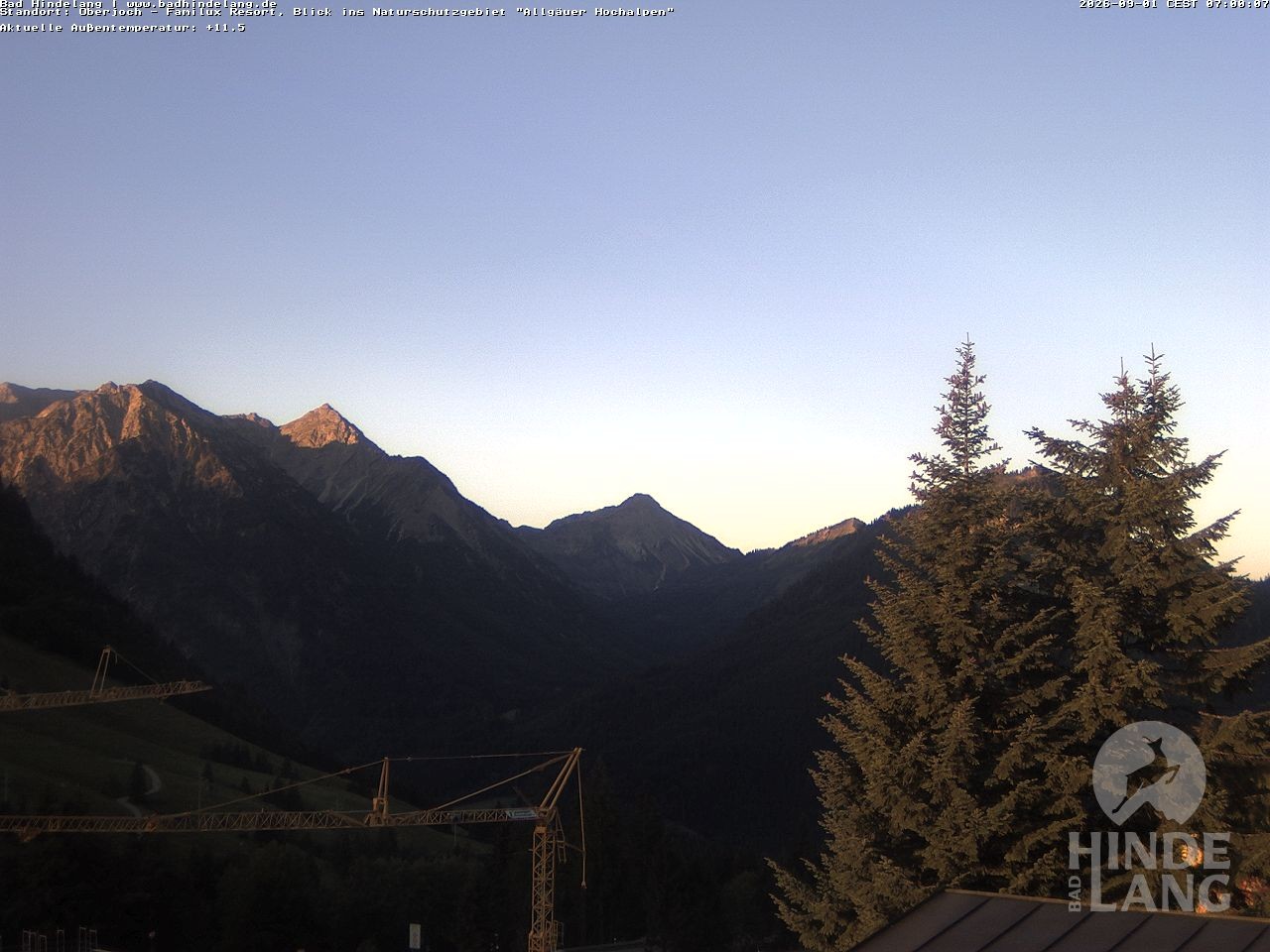 Archiv Foto Webcam Naturschutzgebiet "Allgäuer Hochalpen" vom Kinderhotel Oberjoch aus gesehen