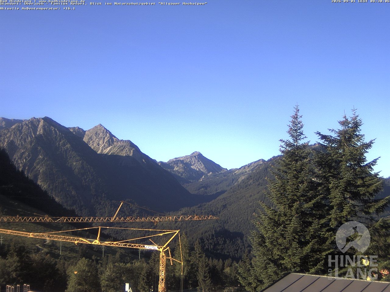 Archiv Foto Webcam Naturschutzgebiet "Allgäuer Hochalpen" vom Kinderhotel Oberjoch aus gesehen