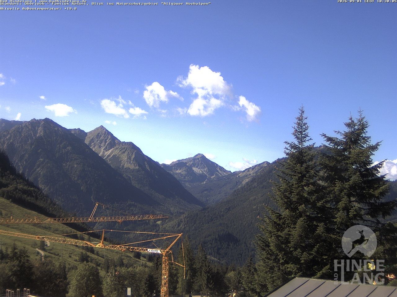 Archiv Foto Webcam Naturschutzgebiet "Allgäuer Hochalpen" vom Kinderhotel Oberjoch aus gesehen