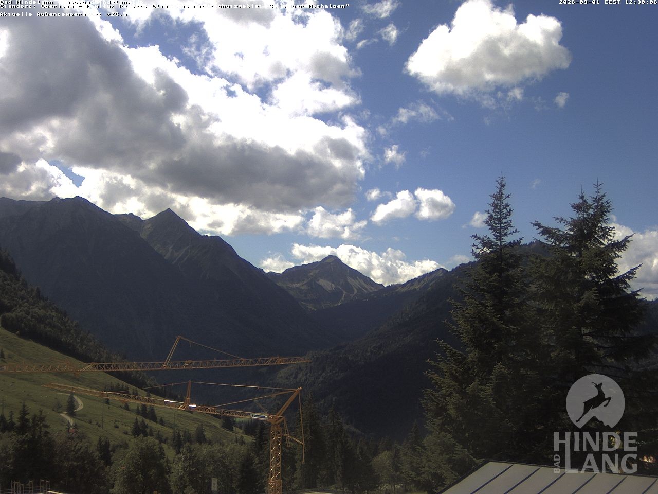 Archiv Foto Webcam Naturschutzgebiet "Allgäuer Hochalpen" vom Kinderhotel Oberjoch aus gesehen