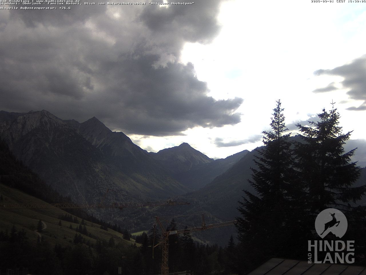 Archiv Foto Webcam Naturschutzgebiet "Allgäuer Hochalpen" vom Kinderhotel Oberjoch aus gesehen