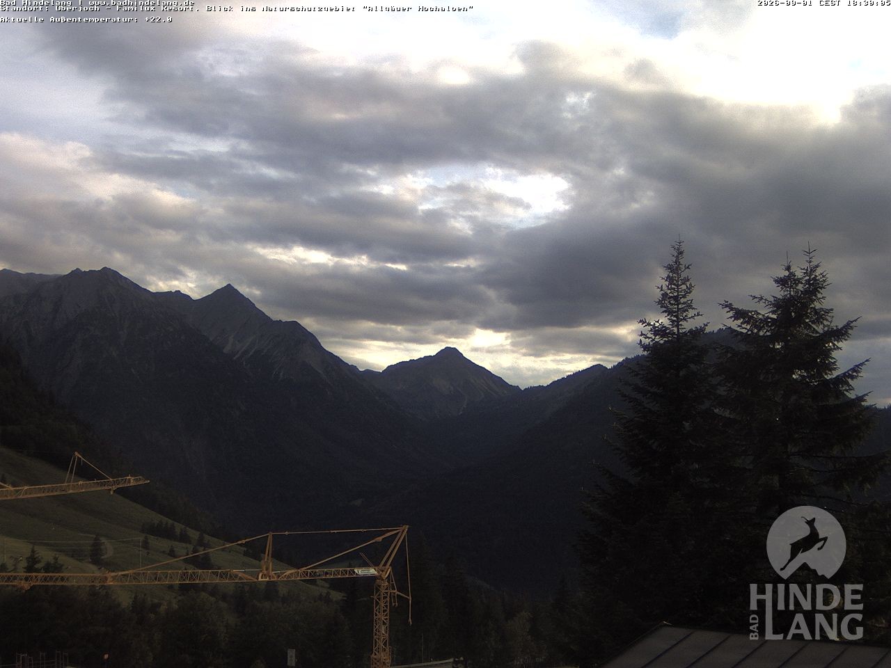 Archiv Foto Webcam Naturschutzgebiet "Allgäuer Hochalpen" vom Kinderhotel Oberjoch aus gesehen
