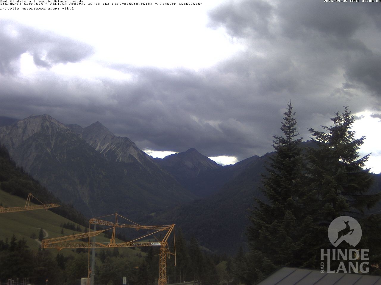 Archiv Foto Webcam Naturschutzgebiet "Allgäuer Hochalpen" vom Kinderhotel Oberjoch aus gesehen