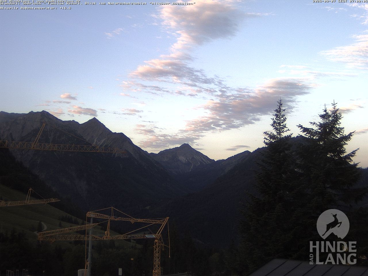 Archiv Foto Webcam Naturschutzgebiet "Allgäuer Hochalpen" vom Kinderhotel Oberjoch aus gesehen