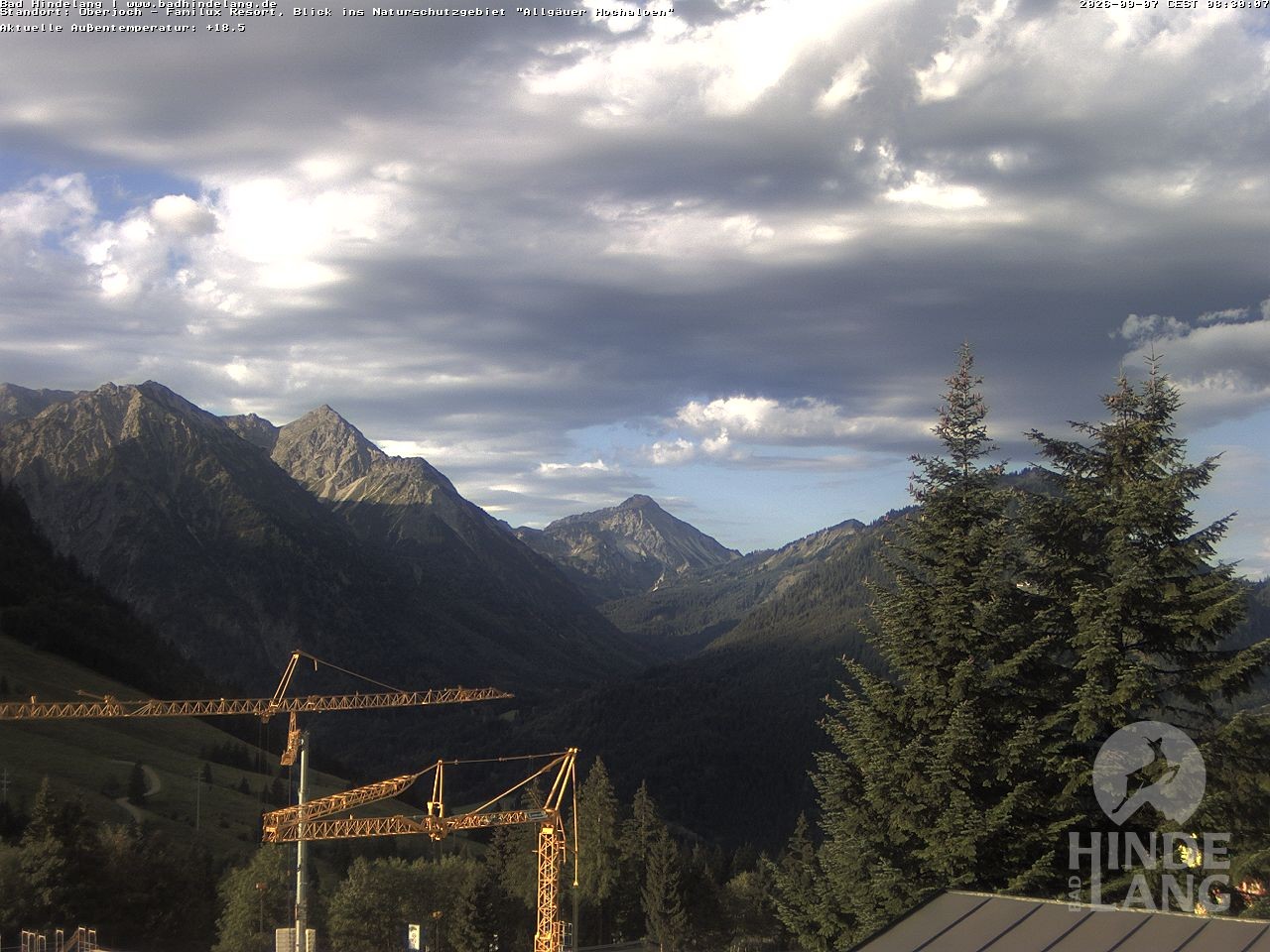 Archiv Foto Webcam Naturschutzgebiet "Allgäuer Hochalpen" vom Kinderhotel Oberjoch aus gesehen