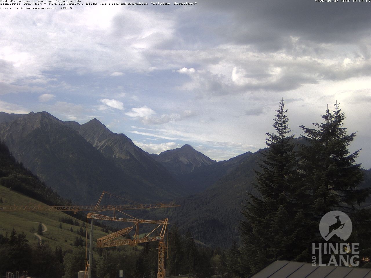 Archiv Foto Webcam Naturschutzgebiet "Allgäuer Hochalpen" vom Kinderhotel Oberjoch aus gesehen