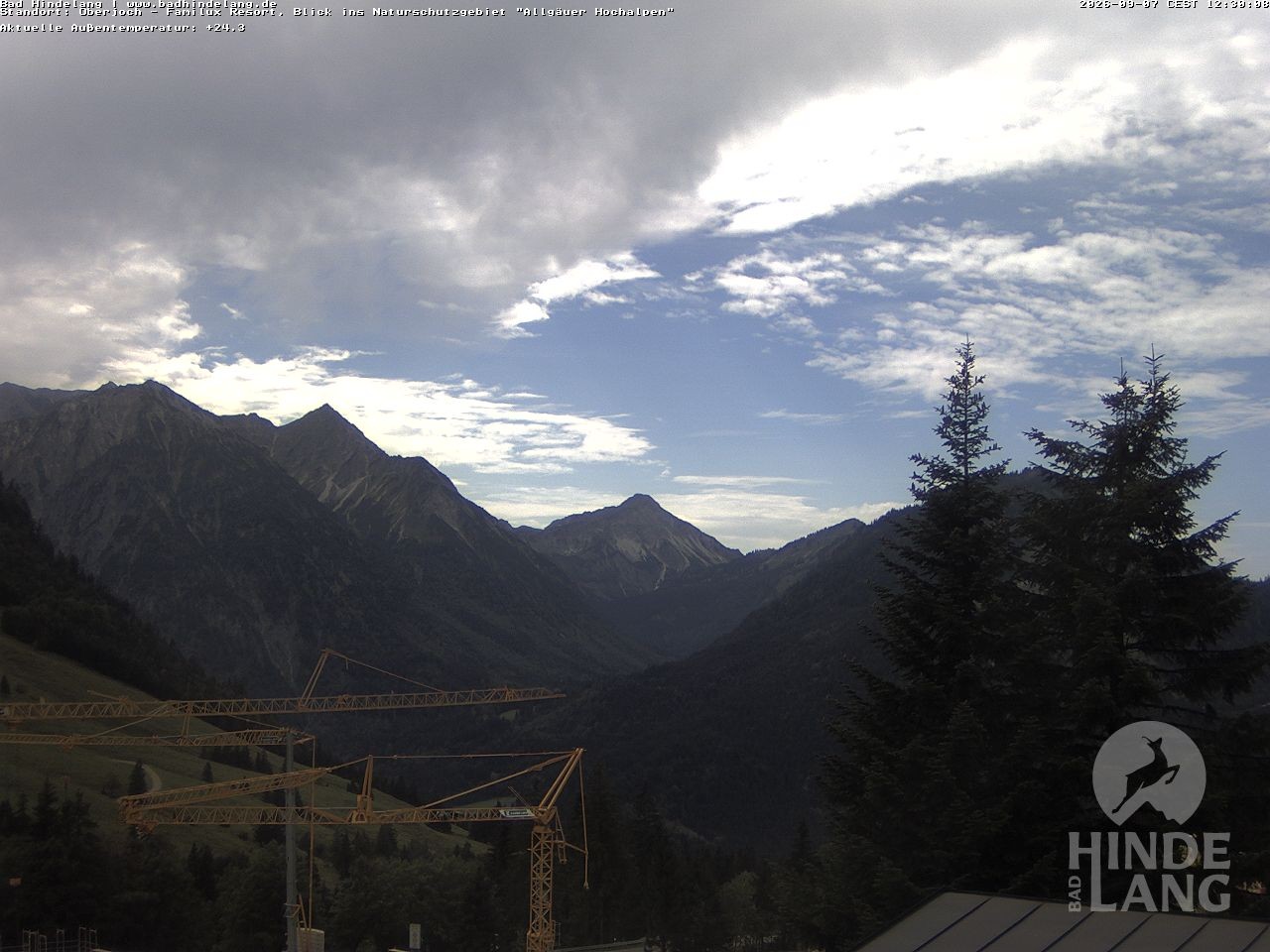 Archiv Foto Webcam Naturschutzgebiet "Allgäuer Hochalpen" vom Kinderhotel Oberjoch aus gesehen