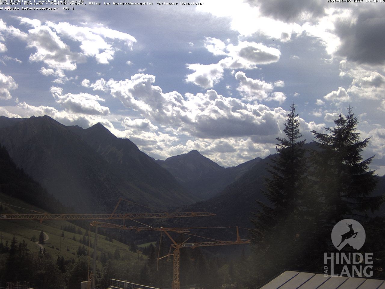 Archiv Foto Webcam Naturschutzgebiet "Allgäuer Hochalpen" vom Kinderhotel Oberjoch aus gesehen