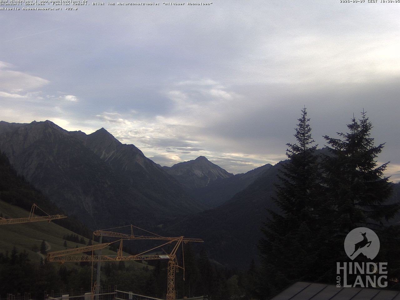 Archiv Foto Webcam Naturschutzgebiet "Allgäuer Hochalpen" vom Kinderhotel Oberjoch aus gesehen