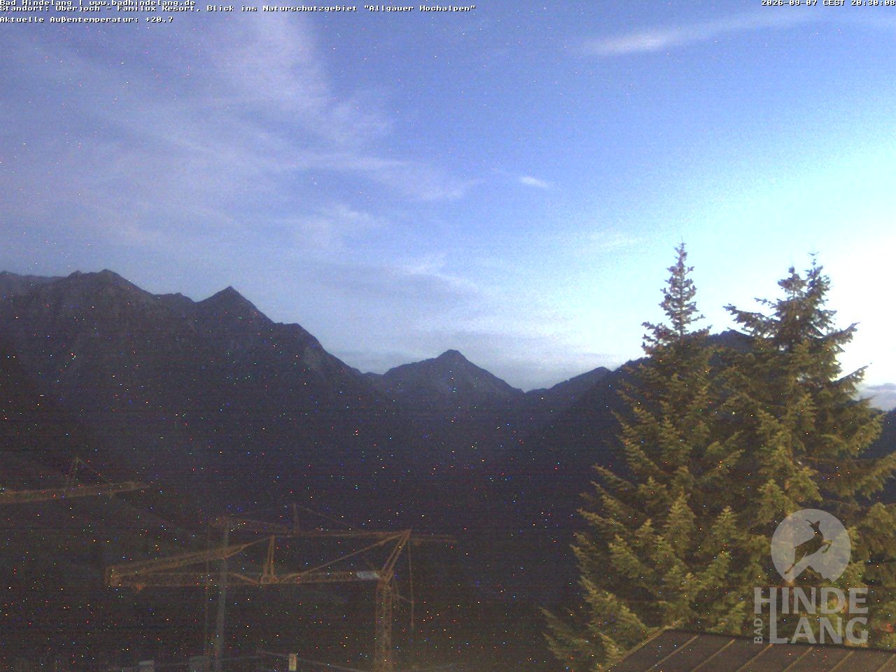 Archiv Foto Webcam Naturschutzgebiet "Allgäuer Hochalpen" vom Kinderhotel Oberjoch aus gesehen