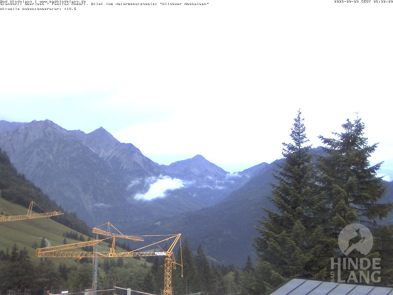 Archiv Foto Webcam Naturschutzgebiet "Allgäuer Hochalpen" vom Kinderhotel Oberjoch aus gesehen