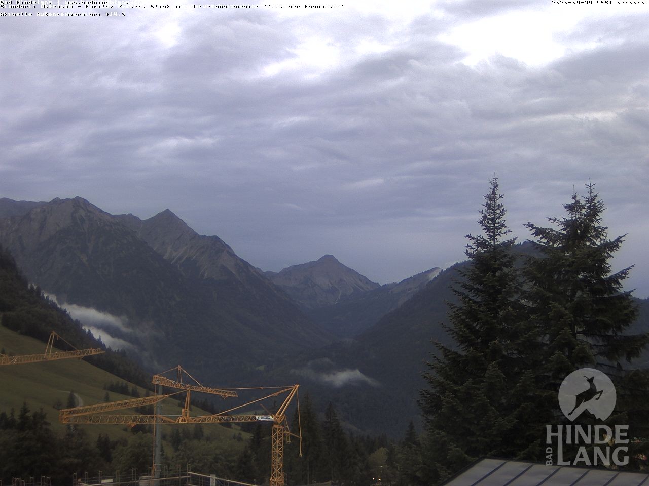 Archiv Foto Webcam Naturschutzgebiet "Allgäuer Hochalpen" vom Kinderhotel Oberjoch aus gesehen