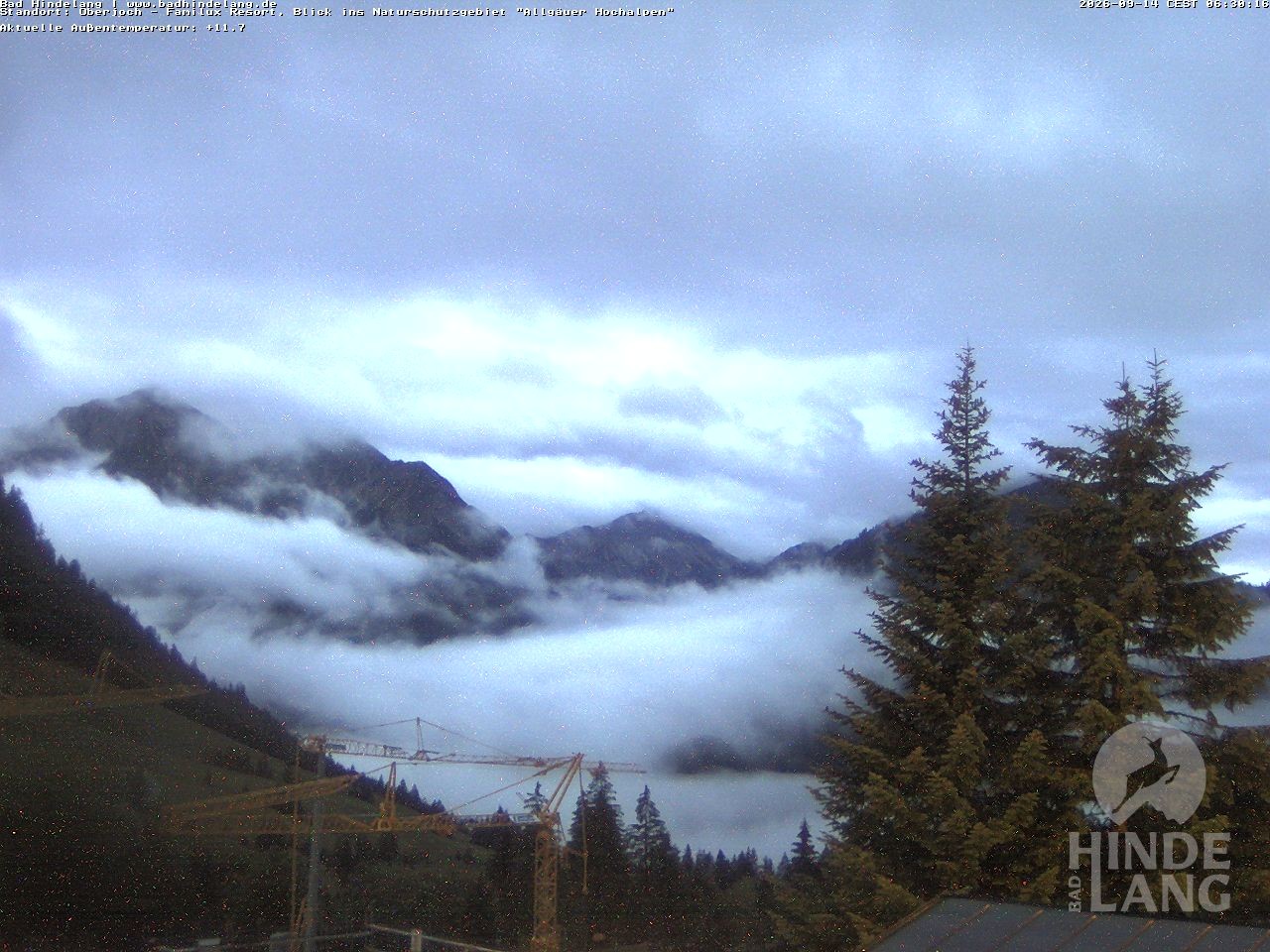 Archiv Foto Webcam Naturschutzgebiet "Allgäuer Hochalpen" vom Kinderhotel Oberjoch aus gesehen