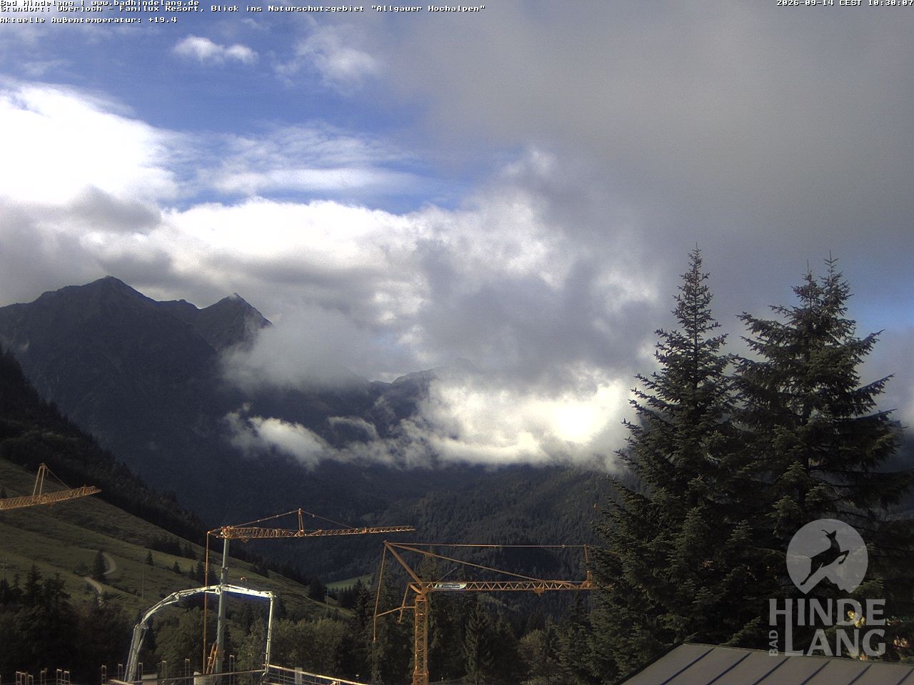 Archiv Foto Webcam Naturschutzgebiet "Allgäuer Hochalpen" vom Kinderhotel Oberjoch aus gesehen