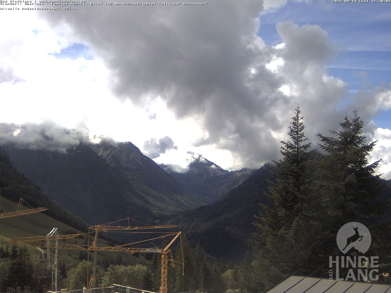 Archiv Foto Webcam Naturschutzgebiet "Allgäuer Hochalpen" vom Kinderhotel Oberjoch aus gesehen