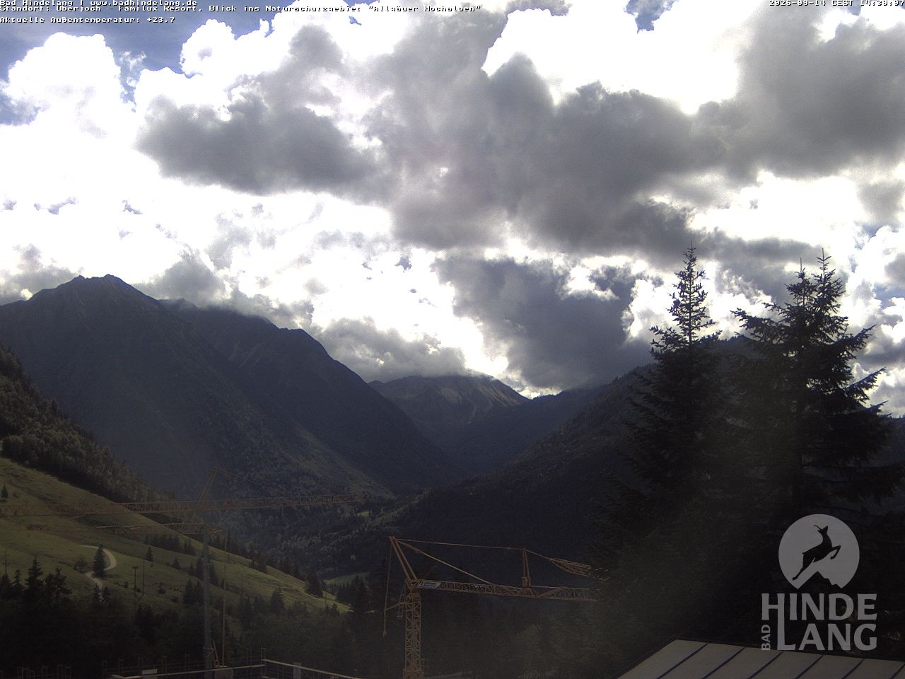 Archiv Foto Webcam Naturschutzgebiet "Allgäuer Hochalpen" vom Kinderhotel Oberjoch aus gesehen