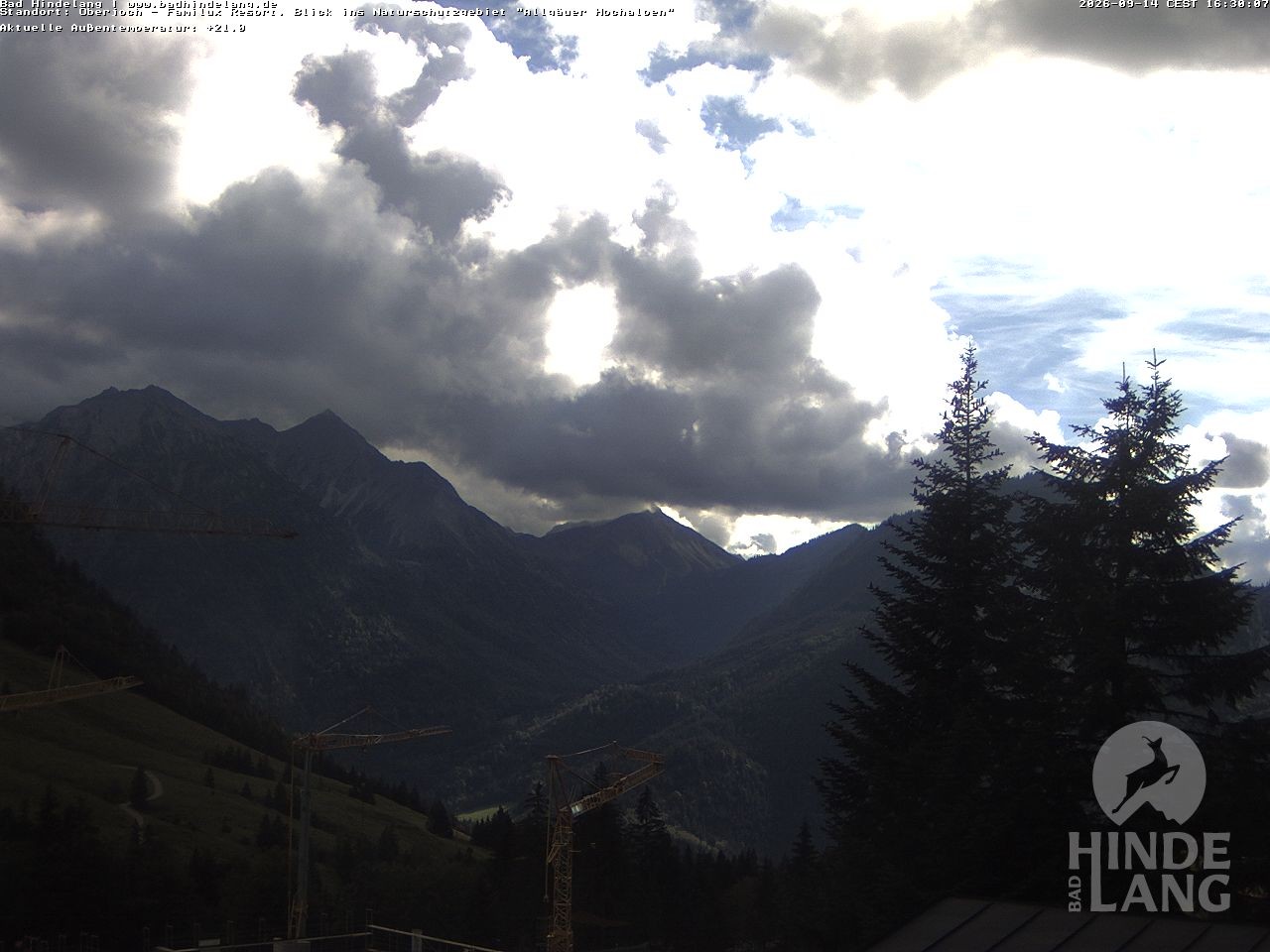 Archiv Foto Webcam Naturschutzgebiet "Allgäuer Hochalpen" vom Kinderhotel Oberjoch aus gesehen