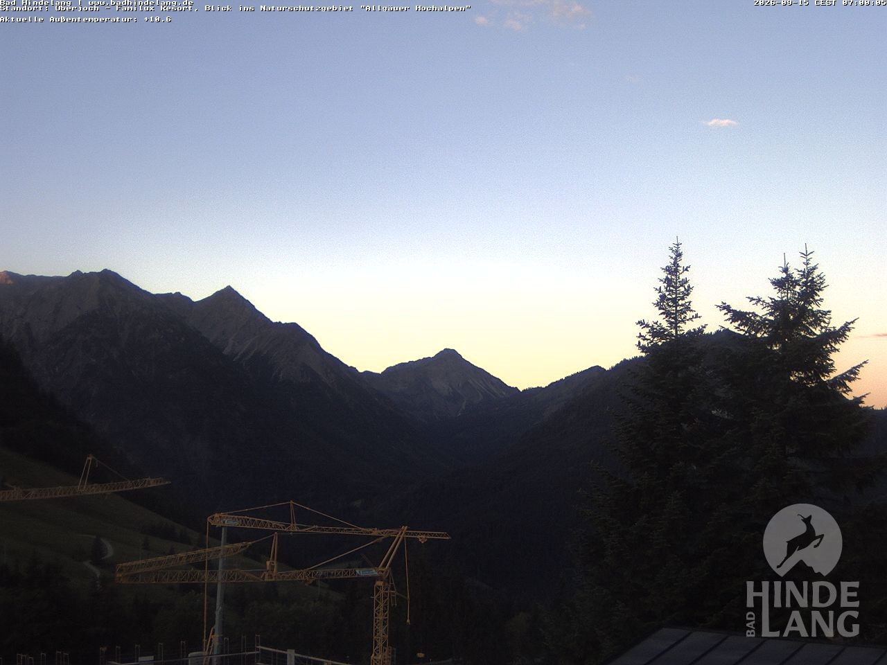 Archiv Foto Webcam Naturschutzgebiet "Allgäuer Hochalpen" vom Kinderhotel Oberjoch aus gesehen