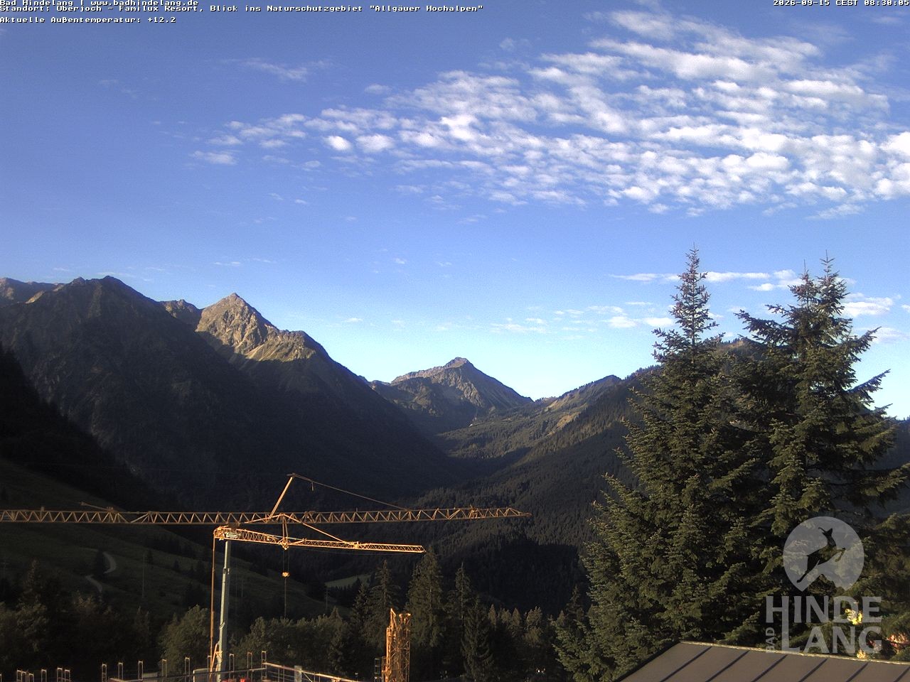 Archiv Foto Webcam Naturschutzgebiet "Allgäuer Hochalpen" vom Kinderhotel Oberjoch aus gesehen