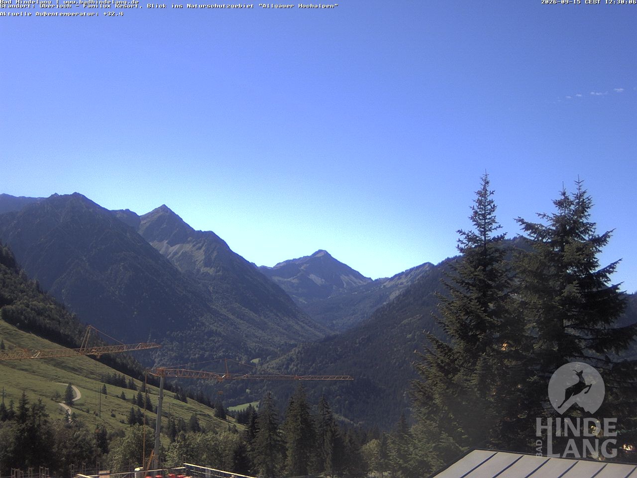Archiv Foto Webcam Naturschutzgebiet "Allgäuer Hochalpen" vom Kinderhotel Oberjoch aus gesehen