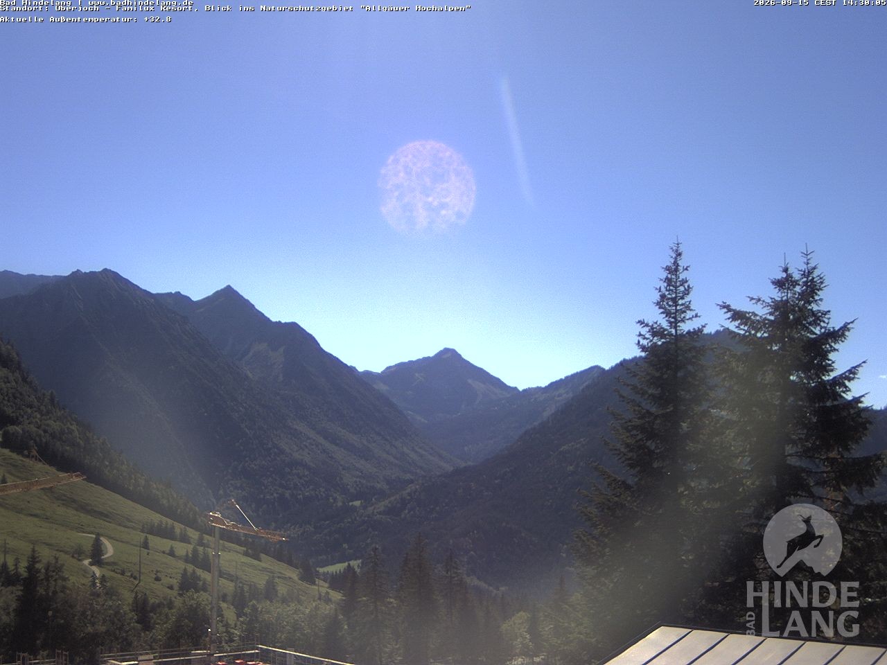 Archiv Foto Webcam Naturschutzgebiet "Allgäuer Hochalpen" vom Kinderhotel Oberjoch aus gesehen