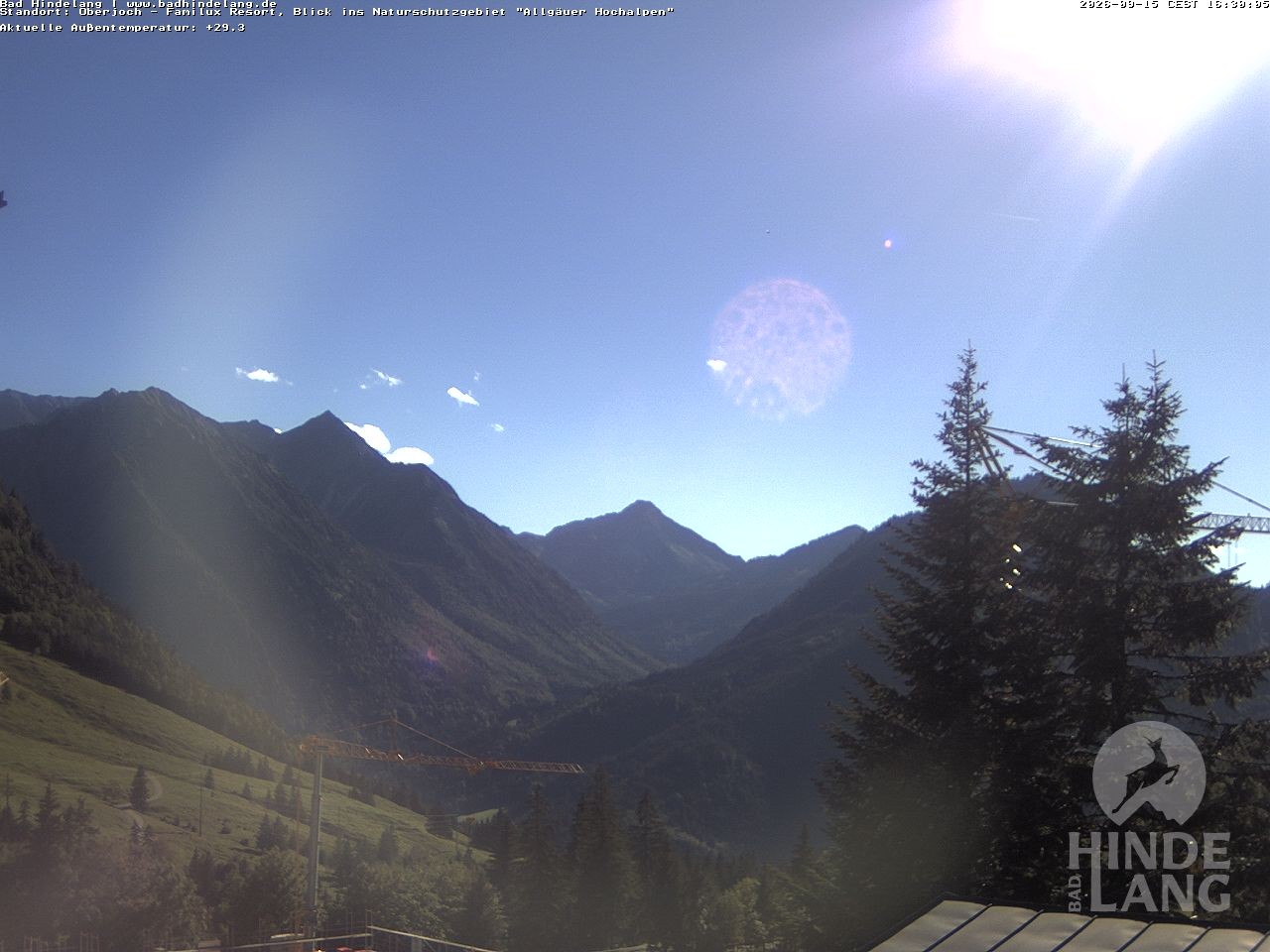 Archiv Foto Webcam Naturschutzgebiet "Allgäuer Hochalpen" vom Kinderhotel Oberjoch aus gesehen