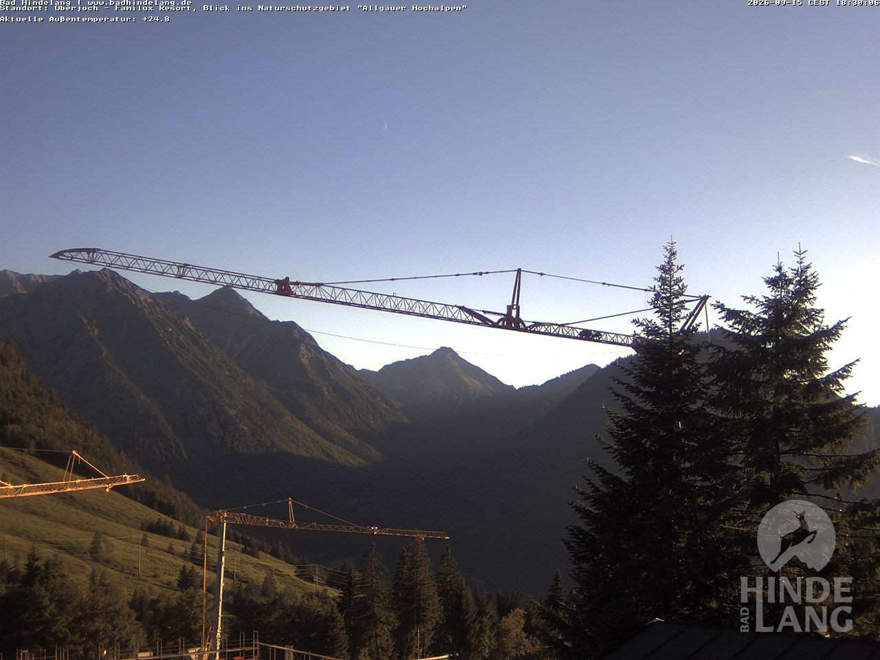 Archiv Foto Webcam Naturschutzgebiet "Allgäuer Hochalpen" vom Kinderhotel Oberjoch aus gesehen